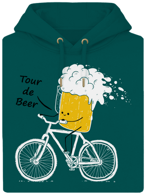 Tour de beer unisex mikina premium Emerald Green