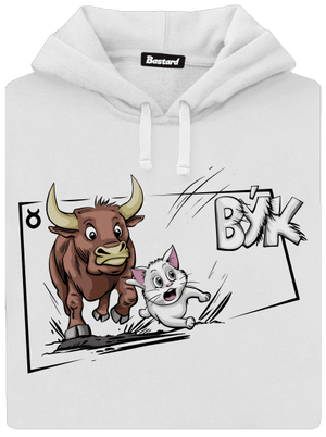 Mačací horoskop: Býk dámska mikina klokanka White