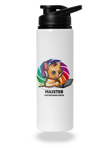 Majster virtuálneho sveta flaša na vodu White