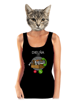 Dielňa volá dámske tielko klasické Black