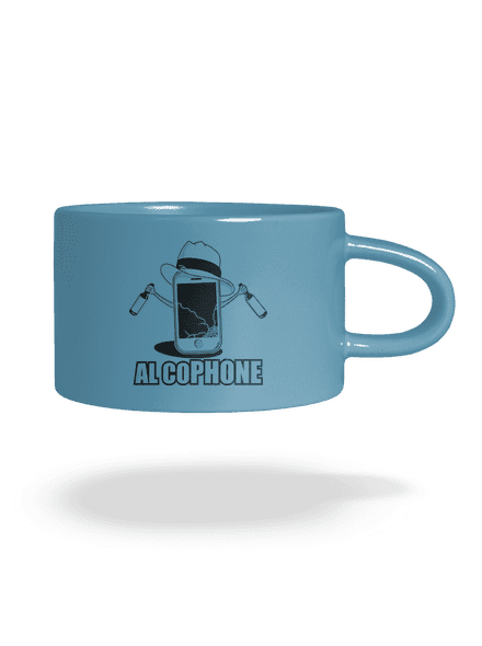 Al Cophone hrnček makronka Blue Macaron