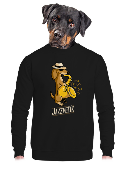 Jazzvečík unisex mikina bez kapucne Black