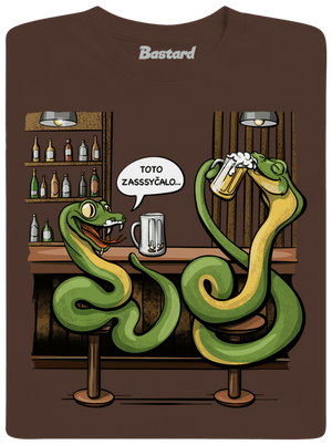 To to zasyčalo  pánske tričko Brown