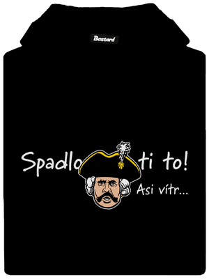 Spadlo ti to pánska mikina klokanka Black