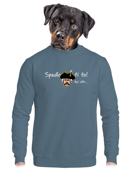 Spadlo ti to unisex mikina bez kapucne Nordic Blue
