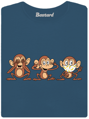 Opičky dámske tričko prémium Petrol Blue