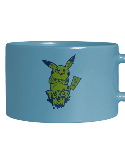 Pokérmon hrnček makronka Blue Macaron