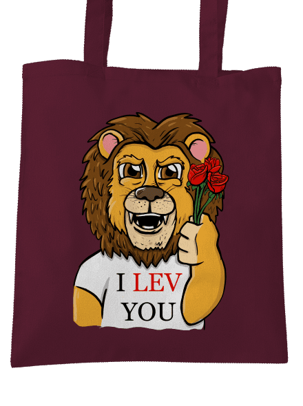 I lev you taška Burgundy