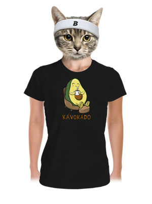 Kávokádo dámske športové tričko Black