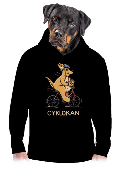 Cyklokan pánska mikina klokanka Black