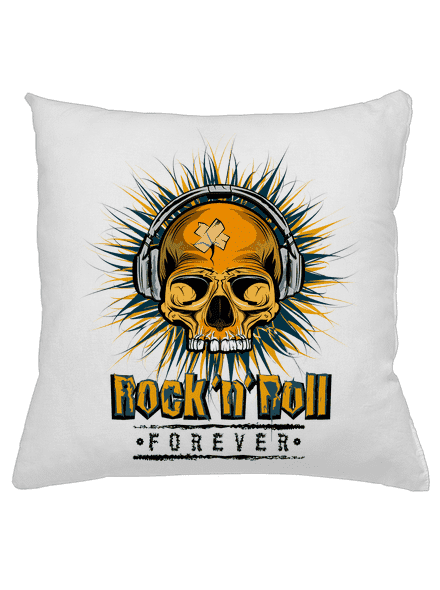 Rock'n'Roll forever vankúš White
