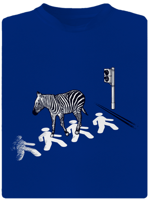 Zebra pánske športové tričko Royal Blue Mal