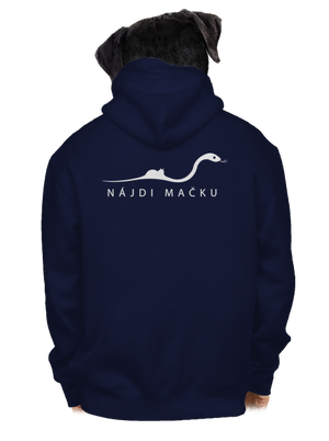 Nájdi mačku pánska mikina na zips Navy