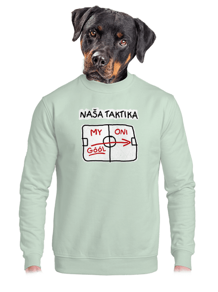 Naša taktika unisex mikina bez kapucne Blush Mint