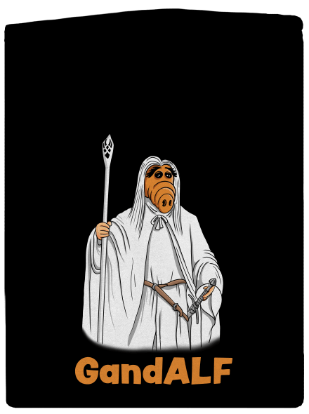 GandALF pánska mikina na zips Black