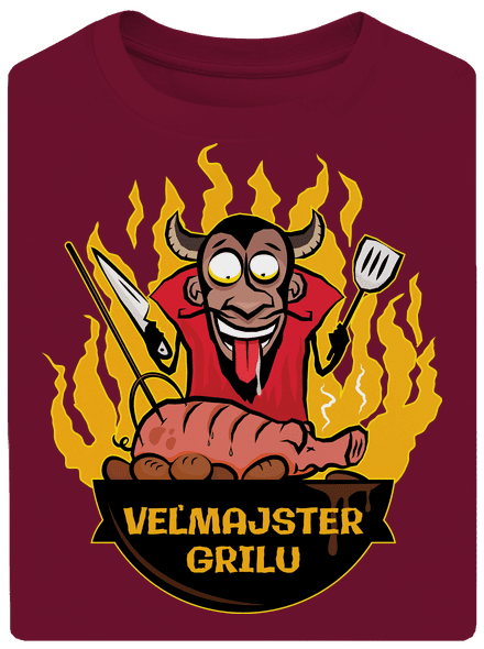 Veľmajster grilu unisex tričko oversized Garnet
