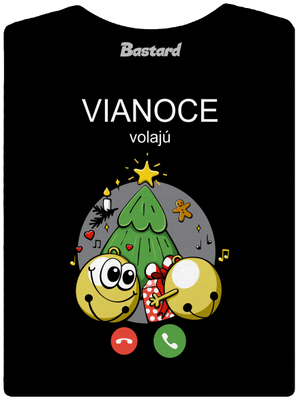 Vianoce volajú dámske tričko prémium Black