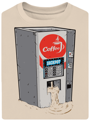 Jackpot unisex tričko oversized Almond