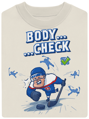 Body check unisex mikina bez kapucne Off White