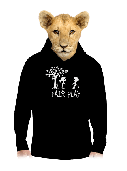 Fair play detská mikina klokanka Black