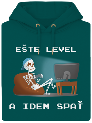 Ešte level unisex mikina premium Emerald Green