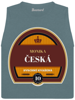 Pivná etiketa dámske tielko voľné Heather Deep Teal