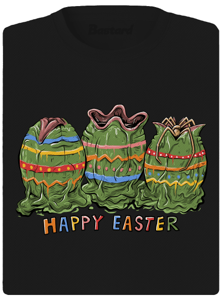 Happy Easter dámske športové tričko Black