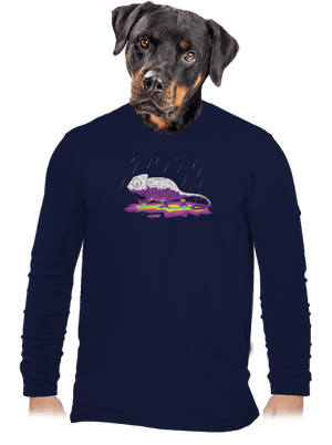 Odkryté tajomstvo pánske dlhý rukáv Navy