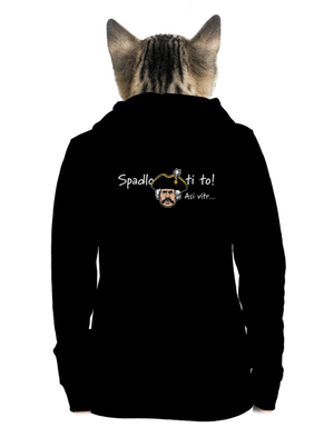 Spadlo ti to dámska mikina na zips Black