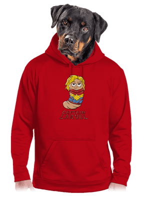 Captain Larvel pánska mikina klokanka Red