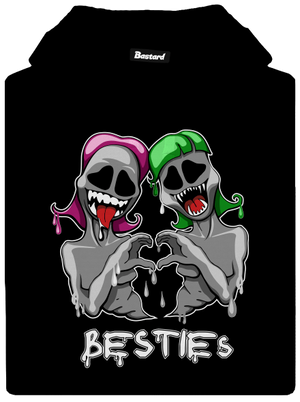 Besties pánska mikina klokanka Black