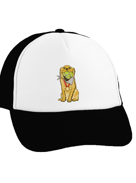 Zlatý retriever šiltovka truckerka Black cap