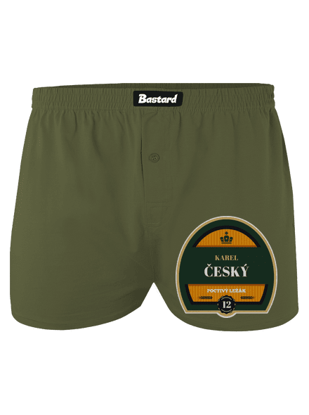 Pivná etiketa pánske trenky Khaki