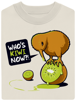 Kiwi unisex mikina bez kapucne Off White