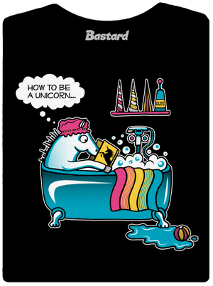 Ako sa stať jednorožcom dámske tričko s lemom Black