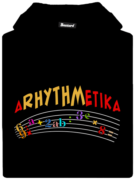 Arhythmetika detská mikina klokanka Black