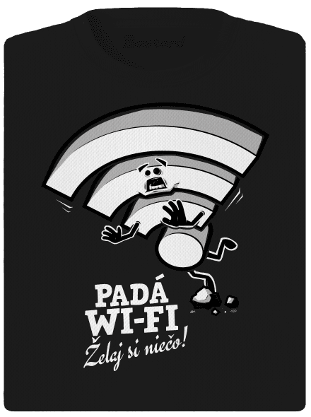 Padá wi-fi dámske športové tričko Black