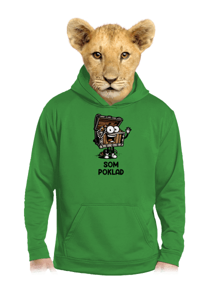 Som poklad detská mikina klokanka Kelly Green AWD