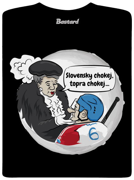 Slovenský hokej pánske dlhý rukáv Black