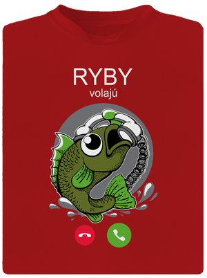 Ryby volají pánske športové tričko Red Mal
