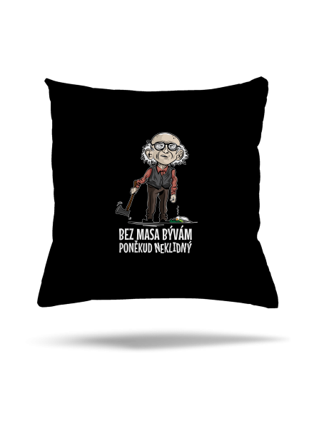 Neklidný bez masa vankúš Black