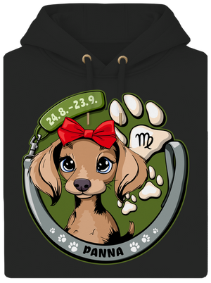 Psí horoskop: Panna unisex mikina premium Dark Black