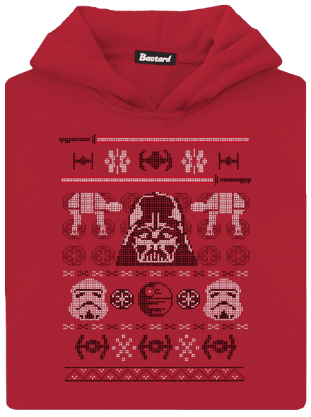 Vader na svetri detská mikina klokanka Fire Red