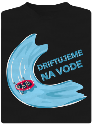 Driftujeme na vode pánske športové tričko Black