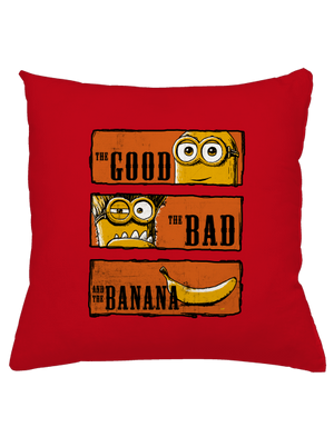 Hodný zlý a banán vankúš Red