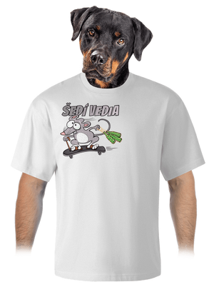 Šedí vedia - myšiak unisex tričko oversized White