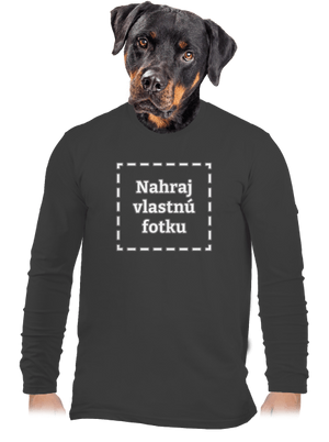 Vlastná potlač pánske dlhý rukáv Dark Grey