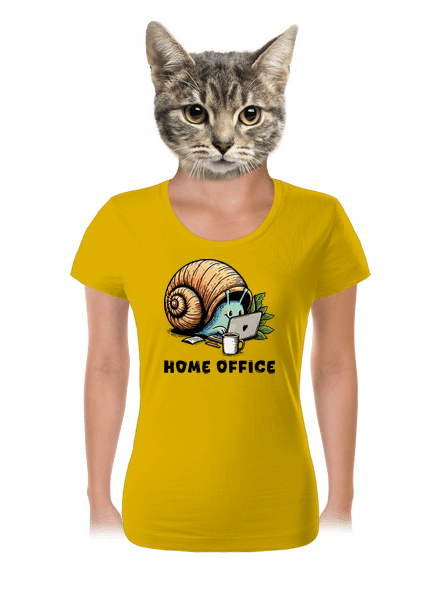 Slimákov home office dámske tričko Yellow