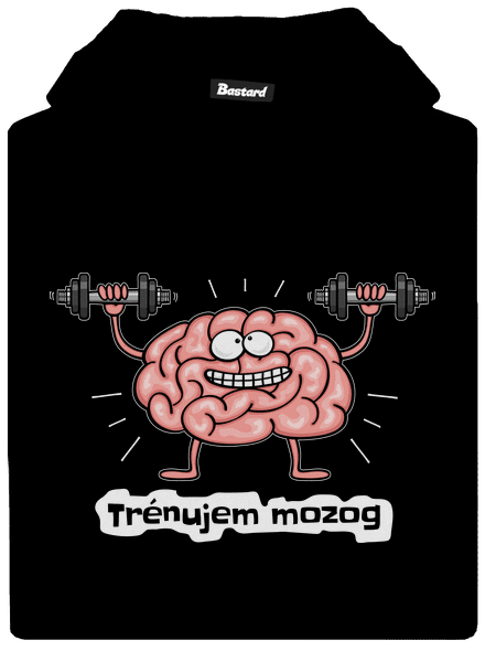 Trénujem mozog  detská mikina klokanka Black