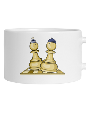 Šach a Mat hrnček makronka White